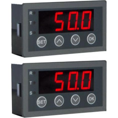2 digitale Anzeigen: analoger Eingang 0-10 V 0-20 mA, analoger Eingang 2-10 V 4-20 mA, digitale Anzeige mit RS485-Schnittstelle. (1/5)