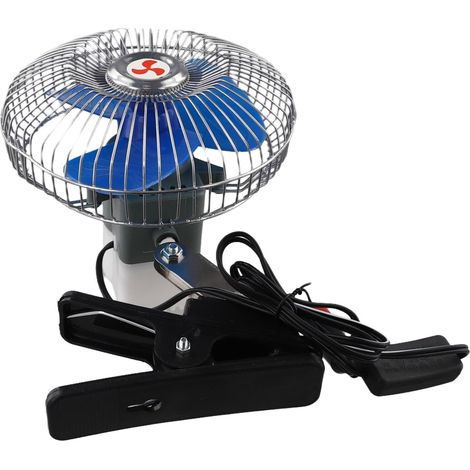 Ventilateur oscillant en métal pour camions 12 V 24 V, silencieux (1/5)