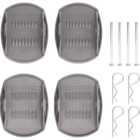 Lot de 4 coussinets de levage pour cric de caravane, résistant à la rouille et à haute résistance.