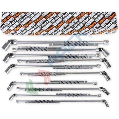 Beta 952/S10 Serie chiavi a T snodate con bussola esagonale 10 Pz. (1/2)