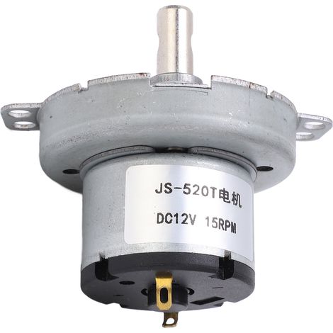 Moteur à engrenages DC 12V 15RPM durable pour appareils électroniques et robots (1/5)