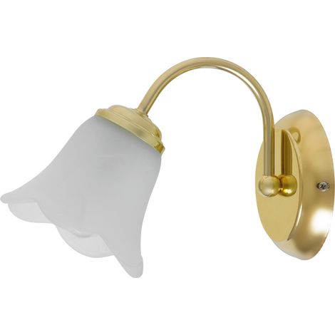 luce vetro metallo Rafaella parete oro / vetro opale L: 26cm B: 13cm H: 13cm (1/3)