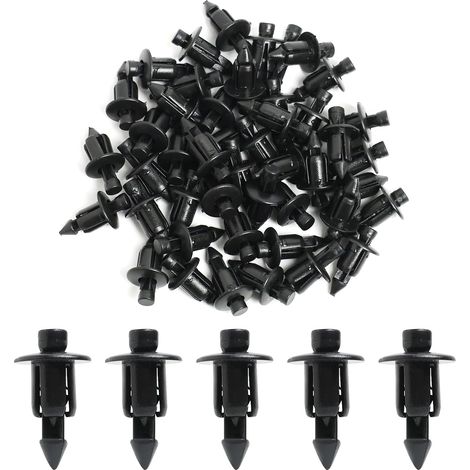 50 pezzi di rivetti in plastica da 6 mm per pannelli di carenatura per moto, morsetti di fissaggio, clip di carenatura per Yamaha, Kawasaki, Suzuki