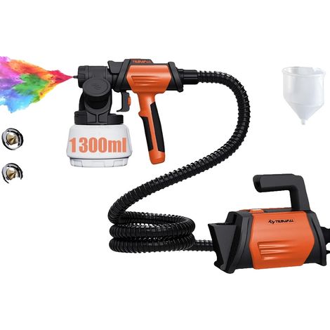 Pistolet à Peinture, Technologie HVLP, Plusieurs Buses, Orange (1/2)