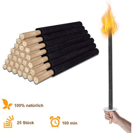 Randaco 150x Torches de jardin Torches de cire Party Alliances pour amoureux Temps de combustion 90 min (1/5)