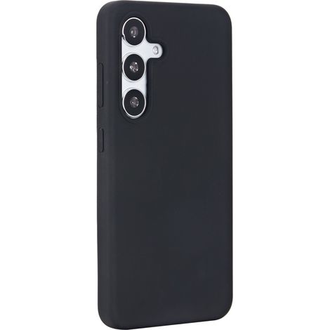 Coque eSTUFF infinite riga Galaxy S24+ noire. Matériaux : 51 % PC recyclé, 25 % silicone recyclé. ES67402001