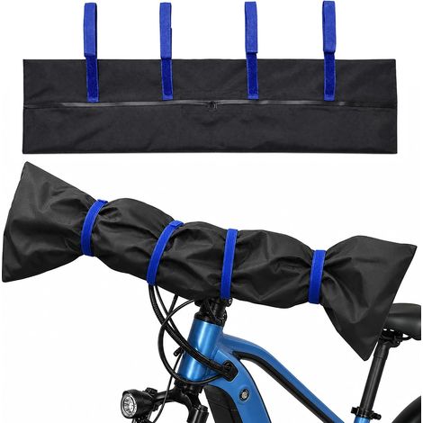 Housse de protection de guidon, accessoire de transport étanche pour vélo électrique, protection universelle pour porte-vélos, résistante aux déchirures, anti-humidité et anti-poussière (Bleu) (1/5)
