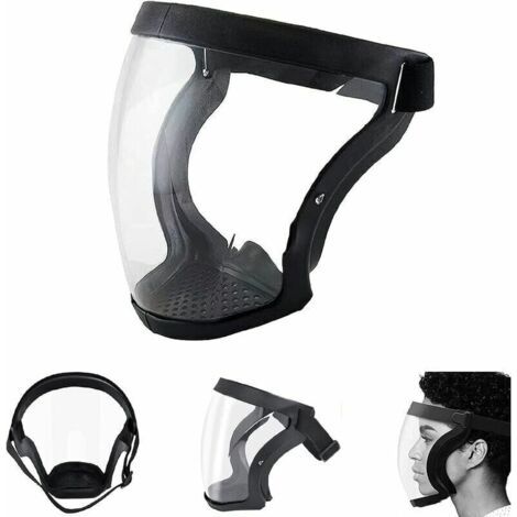 QORVA
-Écrans Faciaux Anti-buée, Écran Facial Super Protecteur Anti-poussière Visage Intégral Masque De Protection De Sécurité Transparent Noir,