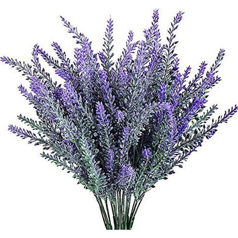4 STK Künstliche Blumen Lavendel künstlich 5 Köpfe Simulationsblume Blumenstrauß Gefälschte Blumen Blumenstrauß für Hausgarten-Party-Hochzeitsdekoration - Lila (1/5)