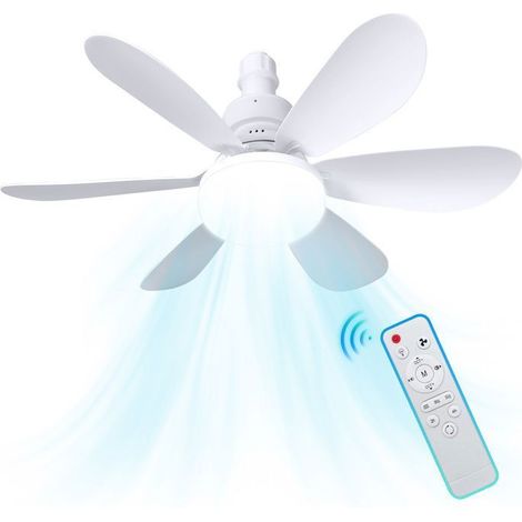 Deckenventilator mit Beleuchtung und Fernbedienung, 40 W dimmbar, 3 Geschwindigkeitsstufen, Timer (1/5)