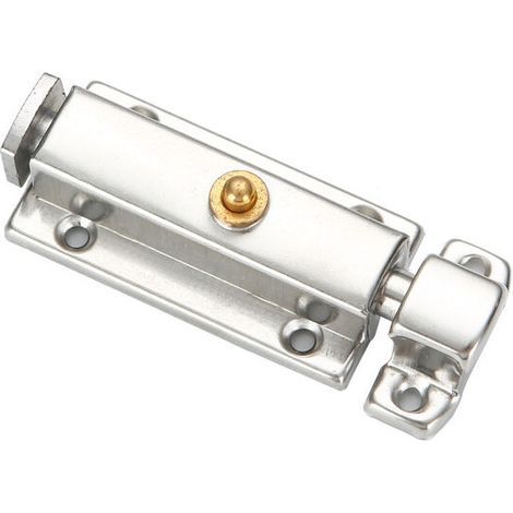 Latch Flush Door Lock 4 Inch Stainless Steel Sliding Barrel Bolt with Spring Switch