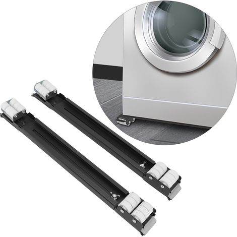 Piattaforma universale economica con ruote per macchine e mobili - Ruote ultra resistenti, regolabili e ammortizzanti - Adatta per elettrodomestici, frigoriferi, lavatrici - 300 kg - 45-70 cm (1/4)