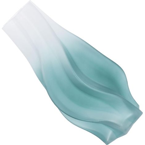 Vase à Fleurs Design Élégant en Verre Dépoli Vert Finition Soignée, pour Arrangement Floral pour Décoration Intérieure et Décoration de Salon (1/5)