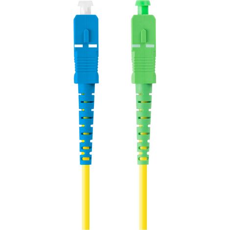 Lanberg SM SC/APC-SC/UPC Simplex-Glasfaser-Patchkabel 3,0 mm SZH G657A1 1 m gelb