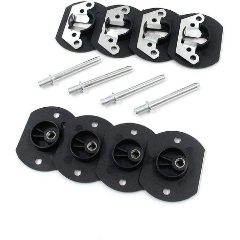Connecteur pour canapé d'angle (lot de 4), connecteur à broches noires, outil de fixation pour canapé d'angle (1/5)