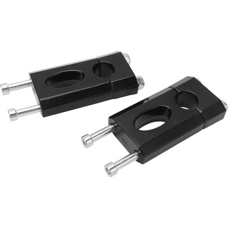 7/8 Zoll Lenkererhöhung aus schwarzem Aluminium, Motorrad-Lenkerklemmen, Paar Lenkerklemmen (1/5)
