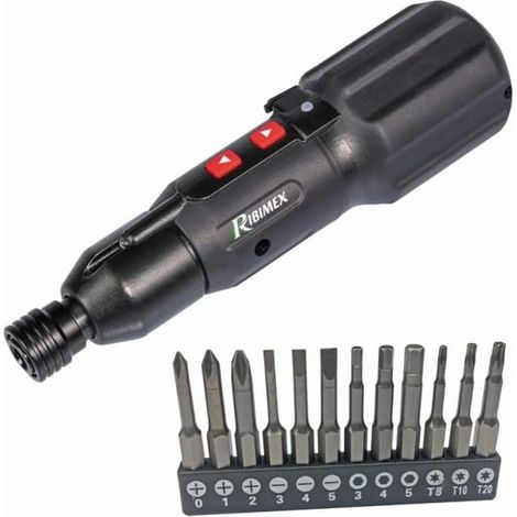 Cacciavite a batteria RIBIMEX - PRTOURBAT37 - 3,7V - 12 inserti