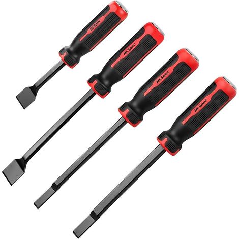 Set de 4 Grattoirs à Joints, Outil Grattoir 23/23/11/9mm, Kit Auto avec Têtes métalliques pour Réparations, Élimine Joints, Peinture et Résidus de Soudure