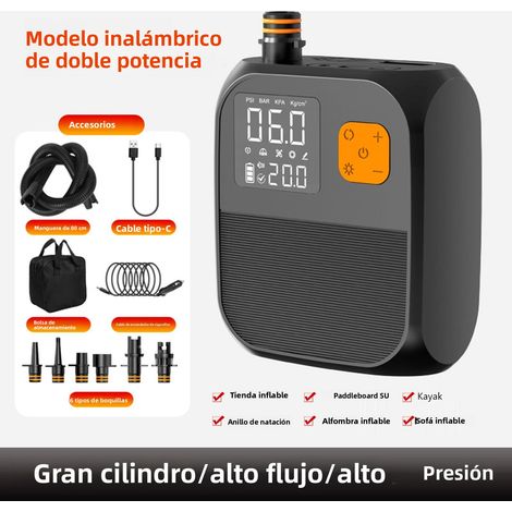 8000-mAh-Akku-Luftpumpe mit LCD-Bildschirm, tragbarer elektrischer Reifenfüller (25 PSI) für SUP-Kajaks, Surfbretter, Kiteboards und Matratzen (1/5)