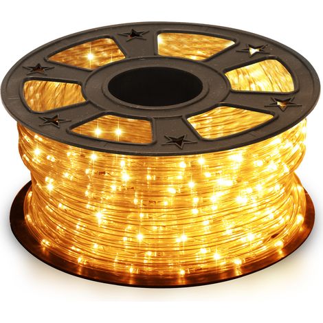Wolketon LED Lichtschlauch Lichterkette Beleuchtung Gelb 30 Meter LED für Drinnen/Draußen Weihnachten Beleuchtung Dekoration Lichterschlauch