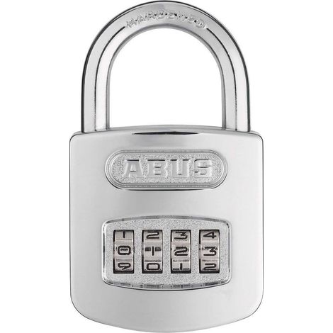 ABUS Mechanical 160/50 50mm Steel Case Die-Cast Body Combination Padlock with 4-Digit Code (Model ABU16050C)