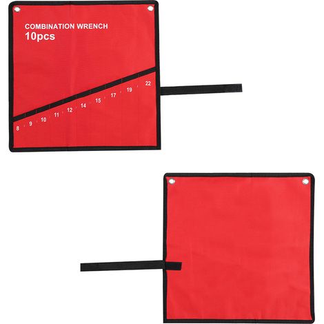 Sac de rangement à outils enroulable multipoches, porte-clés, pinces, clés, organisateur en toile (10 poches) (1/5)