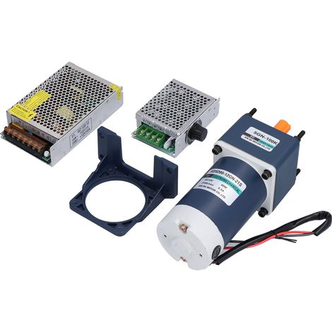 Moteur à réduction 12V CCW CW vitesse variable 10-600 tr/min 90W avec réducteur, engrenages micro, alimentation AC 110V/220V, 100K, pour bricolage et automatisation (1/5)