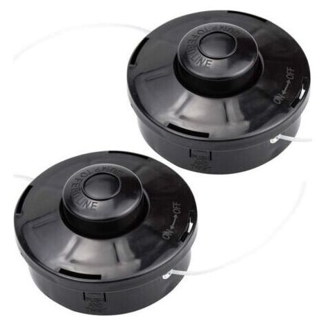 FENOPLASTICALot de 2 Tête de débroussailleuse Universelle Nylon Bobine de Rechange de Tondeuse Débroussailleuse Tête De Coupe M10 X 1,25 pour Débroussailleuse Thermique à Essence-- (1/4)