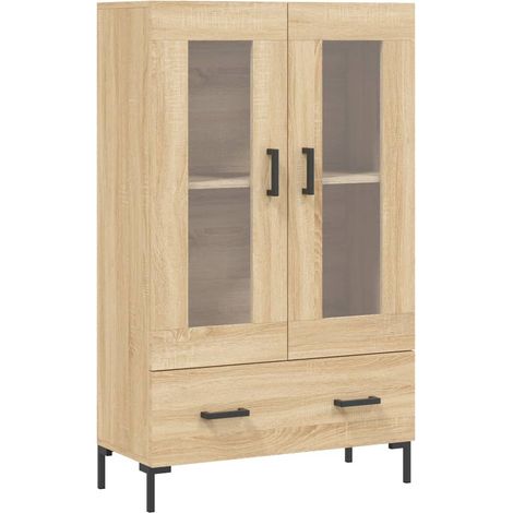 Buffet,Bahut,Meuble de Rangement haut chêne sonoma 69,5x31x115 cm bois d'ingénierie CFW62518 (1/5)