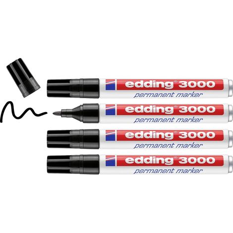 Edding 4-3000-4-1001 Marqueur permanent noir résiste à l'eau: oui Q156783 (1/5)