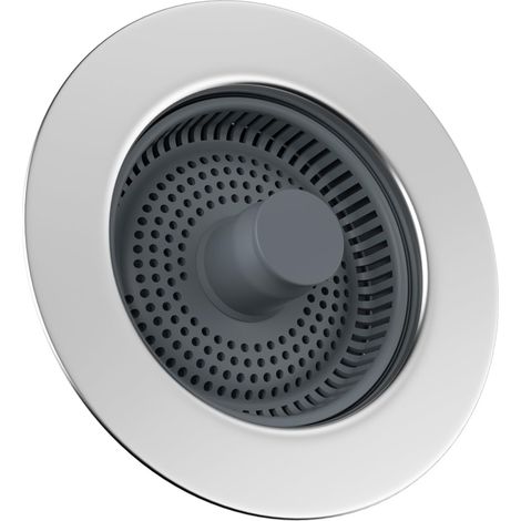 Fregadero de Cocina Colador y Tapón Combo - Universal 3 en 1 Acero Inoxidable con Colador Antiatascos, Fácil Instalación para Agujero de 70-86mm (1/5)