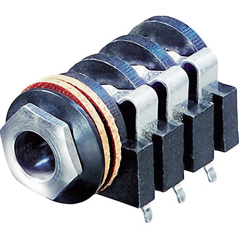 Rean AV NYS215 Klinken-Steckverbinder 6.35 mm Buchse, Einbau horizontal Polzahl: 3 Stereo Schwarz 1