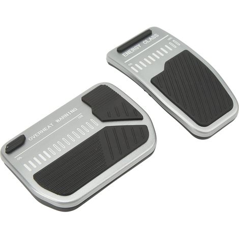 Gas- und Bremspedalabdeckung aus Aluminiumlegierung mit Anti-Rutsch-Bezug, Ersatz für Tesla Model 3 Y, Grau (1/5)