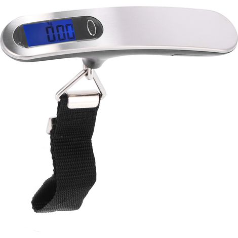 Ortviai Balance Numérique pour Bagages – 50 kg, Écran Rétroéclairé, Portative avec Crochet, ABS et Acier Inoxydable (1/3)