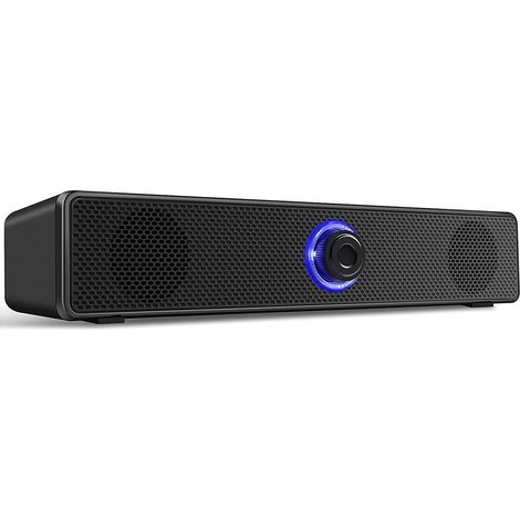 Haut-parleurs d'ordinateur, haut-parleurs de bureau alimentés par USB avec son stéréo 2.0, haut-parleurs PC avec entrée auxiliaire de 3,5 m pour ordinateur de bureau, ordinateur portable, tablette et (1/5)