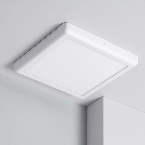 Plafonnier LED Métal Carré Design 24W Métal 300x300 mm White 3000K Blanc chaud