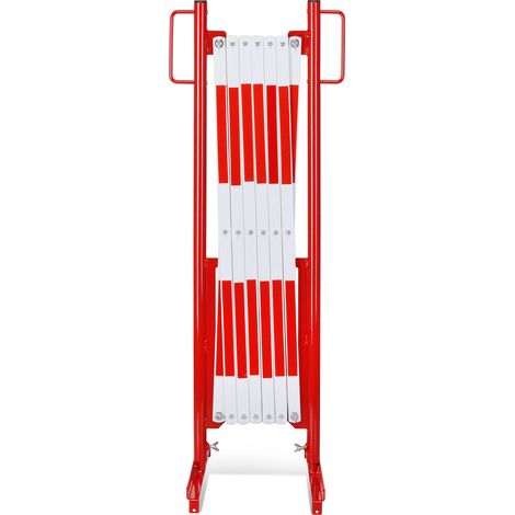 Scherengitter L3600xH1000mm mit Standfuß rot/weiß (1/5)