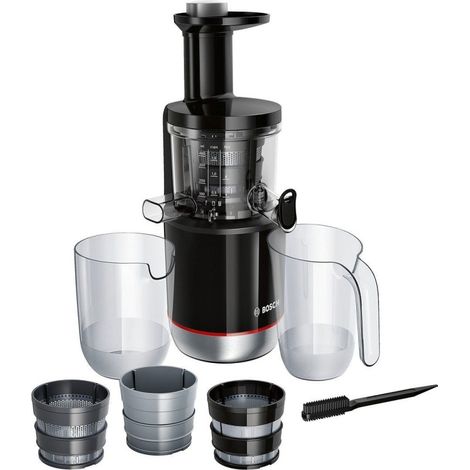 Extracteur de jus - BOSCH - MESM731M VitaExtract - Noir/inox - 150 W - 1 vitesse + reverse - syst. de sécurité sur le couvercle (1/10)