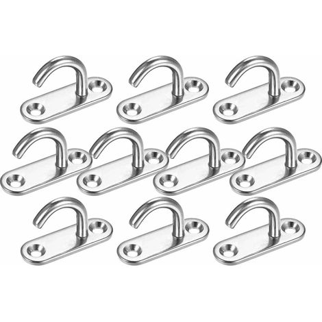 10 Pièces Crochet Inox,Crochet Plafond,Pontet Inox pour Balançoire Hamac Yoga (1/5)