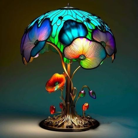 Lampe à poser en résine colorée – Design artisanal animal – Lumière chaude pour chambre et bureau – Dimensions compactes – Matériau durable (1/5)