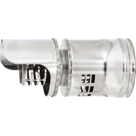 MAKA Terminale Coassiale Pellet Canna Fumaria Doppia Parete Aria Inox Ø 80 mm (esterno 130) (1/5)