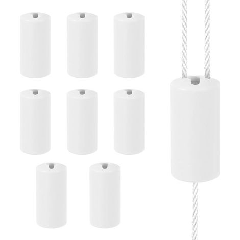 8pcs Boutons de Tirette pour Stores,Plastique Durable Bouton Remplacement (Blanc) Cordon Traction Accessoires Pratiques pour Stores Adaptés au Bureau Maison l'École Restaurant (1/5)