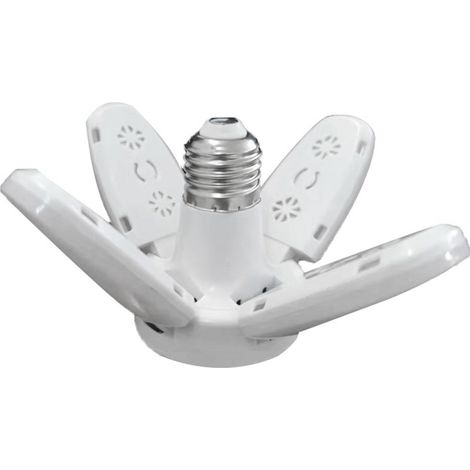 Plafonniers LED pour garage, 28 W, 6 000 lm, 6 500-7 000 K, culot E27/E26, avec 4 panneaux orientables. Idéaux pour garages, ateliers, intérieurs et extérieurs, entrepôts et autres espaces. Éclairage (1/5)
