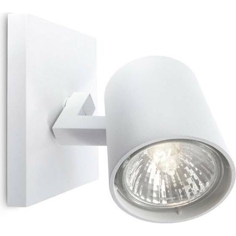 Philips – Plafonnier spot orientable blanc – Culot GU10 – Style industriel – Pour intérieur moderne – Éclairage ciblé (1/5)