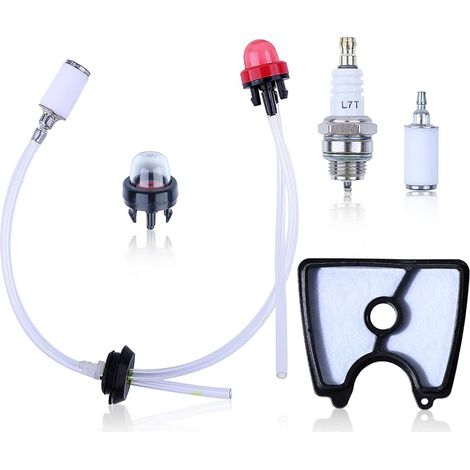 Fuel Line Kit Pour Husqvarna 125B 125BVX 125BX Jonsered B2126 BV2126 Souffleur à Feuilles, Fuel Line avce Filtre à Air, Bougie d'allumage, Filtre à Carburant, Remplacement 545112101 (1/5)