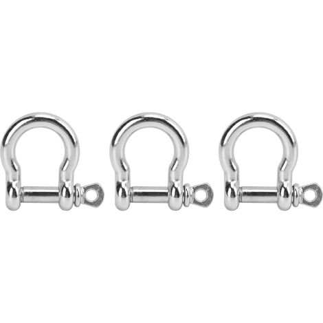 3 maillons de chaîne en forme d'arc pour bracelet de survie en paracorde, ancre à vis en acier, charge lourde (1/5)