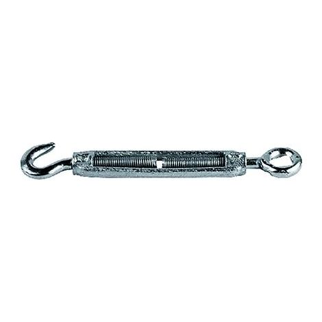 Tenditore Ad Occhio E Gancio In Acciaio Zincato Mm 10 Cf. 20 Pz