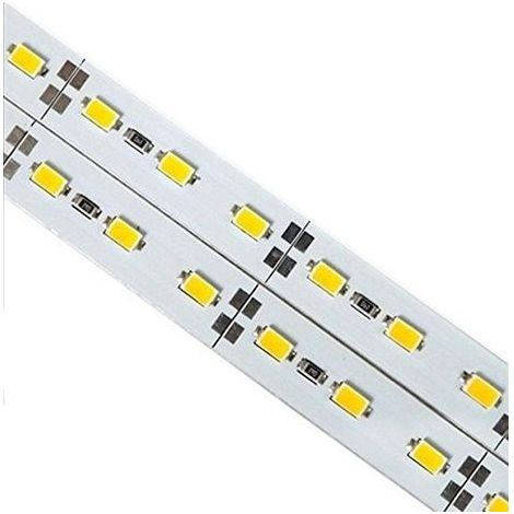 TrAdE Shop Traesio - Strip Striscia Rigida Barra 1 Metro A Led 5630 7020 5050 13w 72 Led Calda Fredda - -Bianco Freddo -SMD 5630 (1/4)