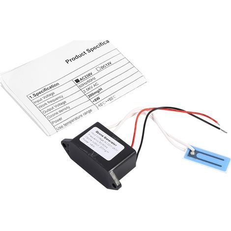 Purificateur d'air 220V pour maison avec générateur d'ozone céramique 200mg/h (1/5)