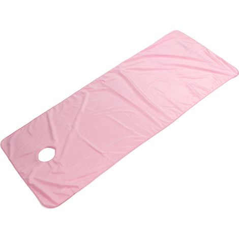 Drap de table de massage avec trou rose pour salon de beauté et spa, chaud, épais et moelleux, pour femmes (1/5)